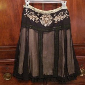Black Chiffon Skirt
